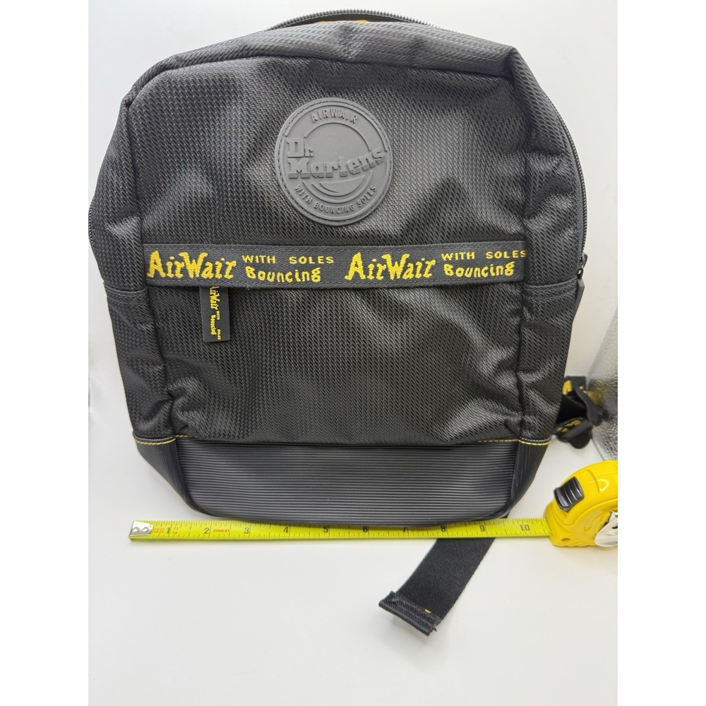 Dr Martens Groove DNA Backpack Black Yellow AirWair Bouncing Soles Mini Bag RARE - Picture 10 of 11